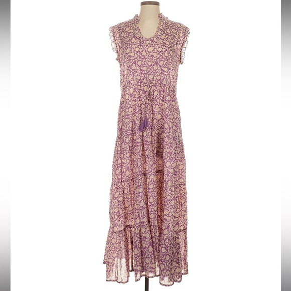Perry Walker Dresses & Skirts - Bohemian purple and cream maxi dress